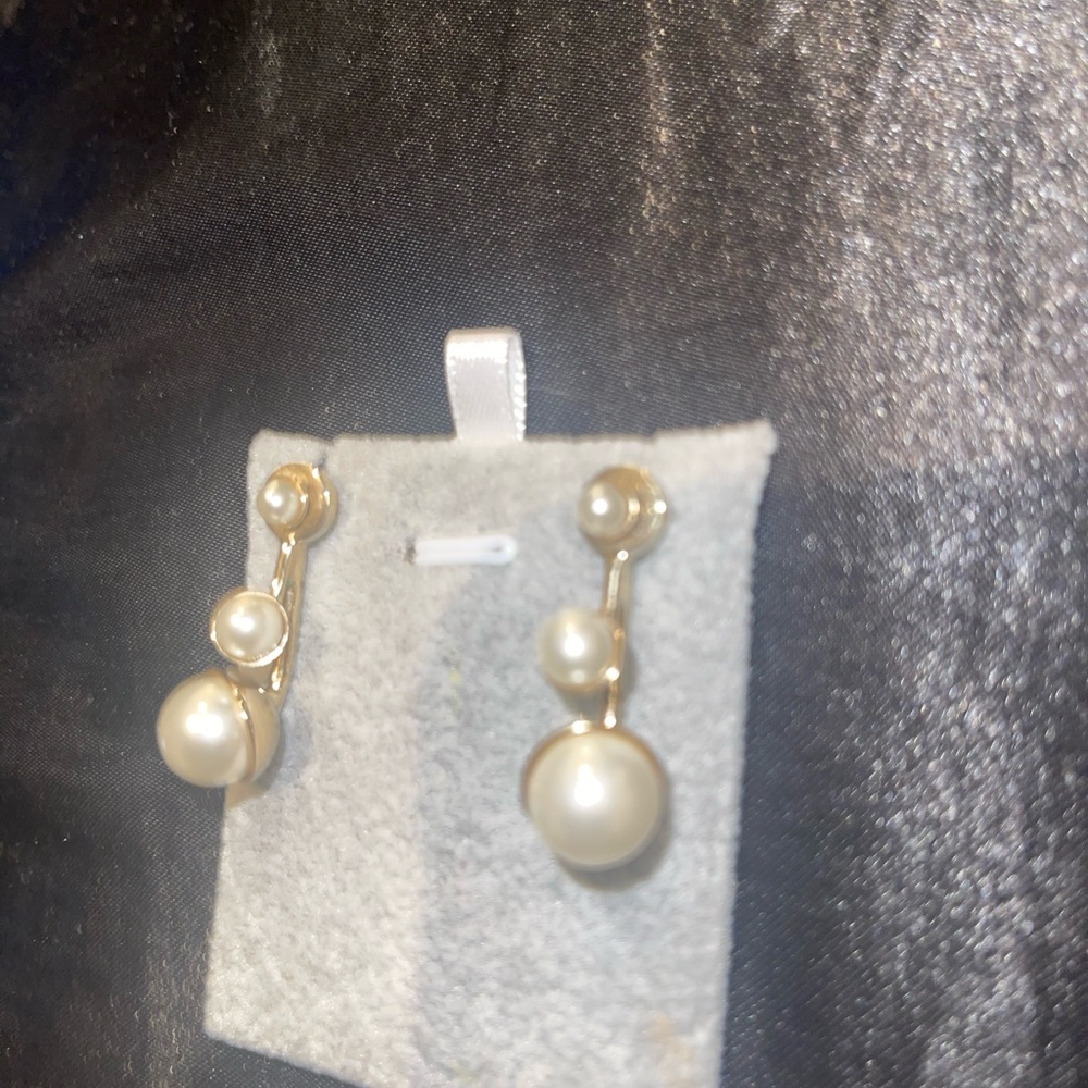 Dior Gold Pearl Drop Earrings